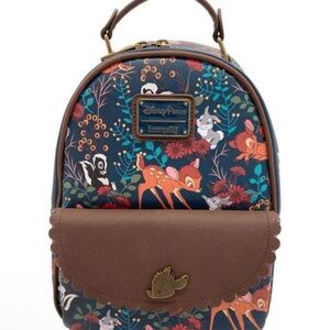 Loungefly Disney Bambi and Friends Mini Backpack Blue Flower Thumper NWT​